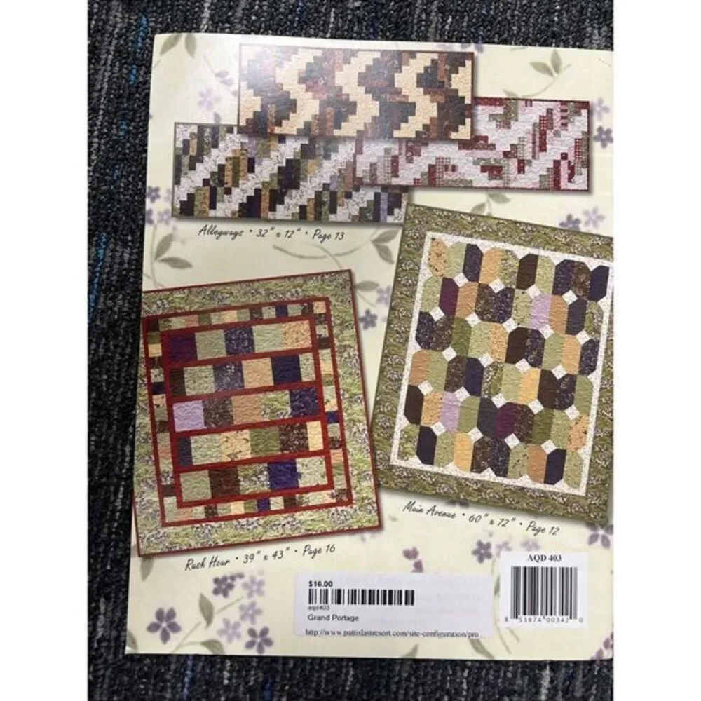 GRAND PORTAGE By‎ Doug Leko ANTLER QUILT DESIGN 2015 New Quilting Pattern Book